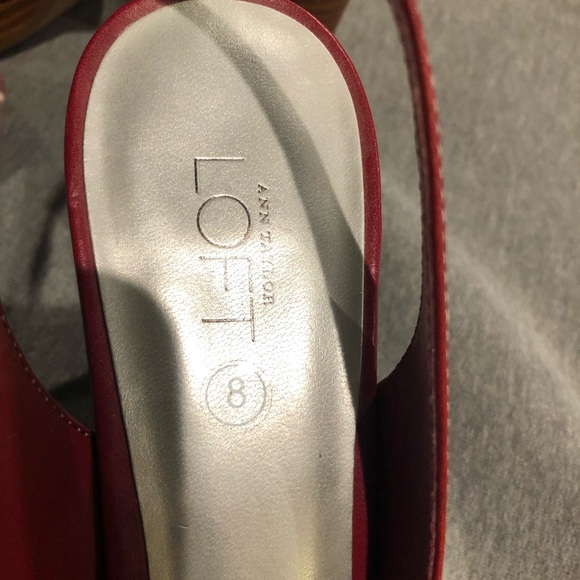Loft - Red Slingback Red Heels, 8 US - Picture 4 of 6